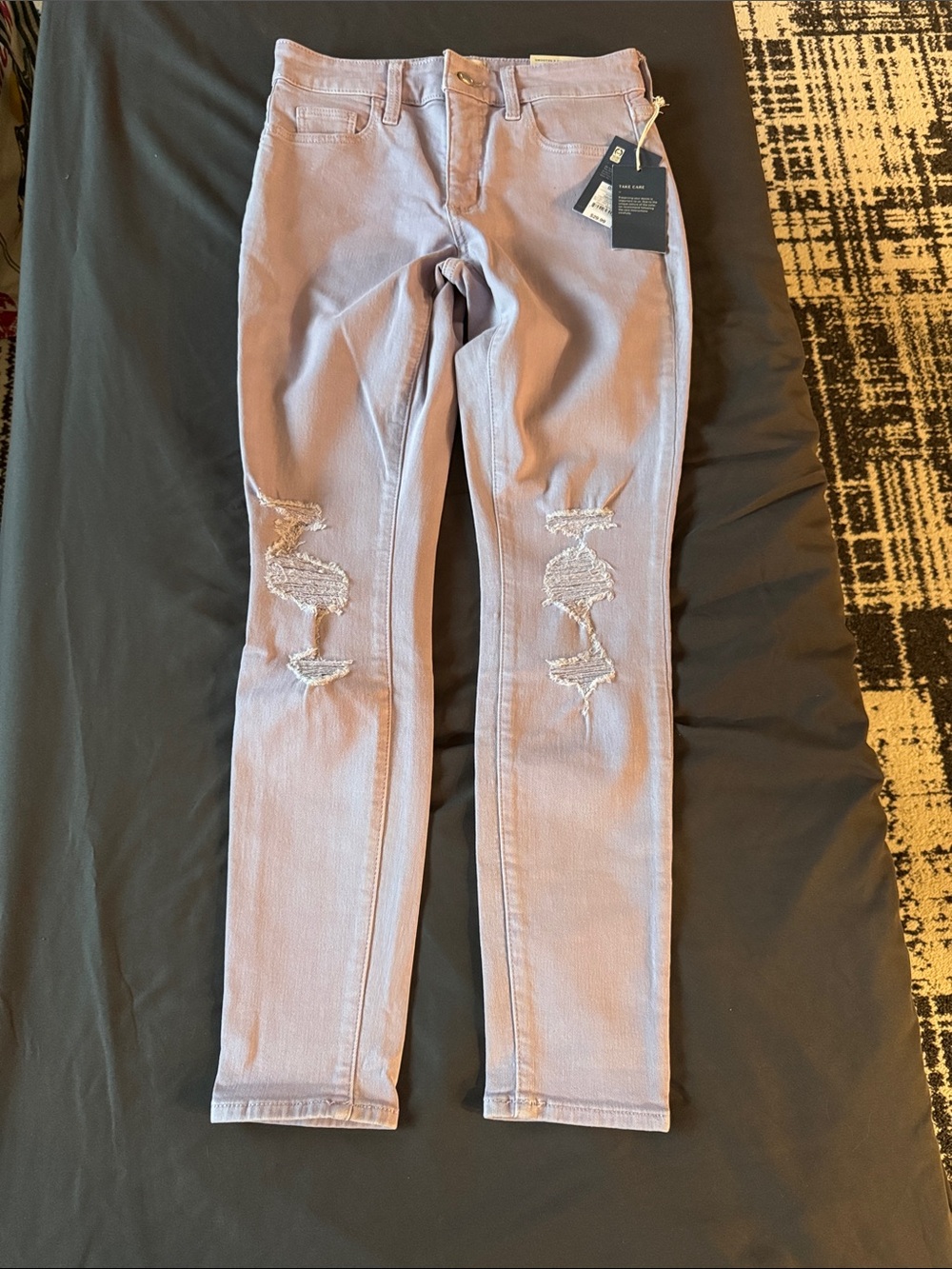 Universal Thread Lavender Distressed Skinny Jeans